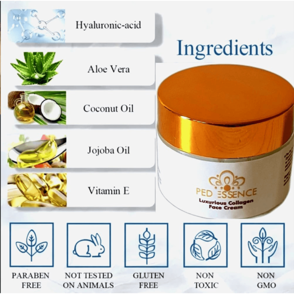 PedEssence - Luxurious Collagen Face Cream - Night - Image 3